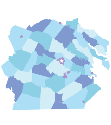 Eastern Virginia cut map